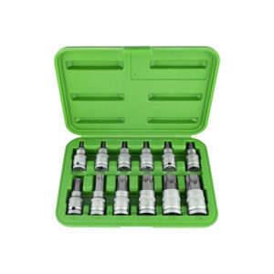 Set 12 piezas 1/2" Punta Torx (Cincado)